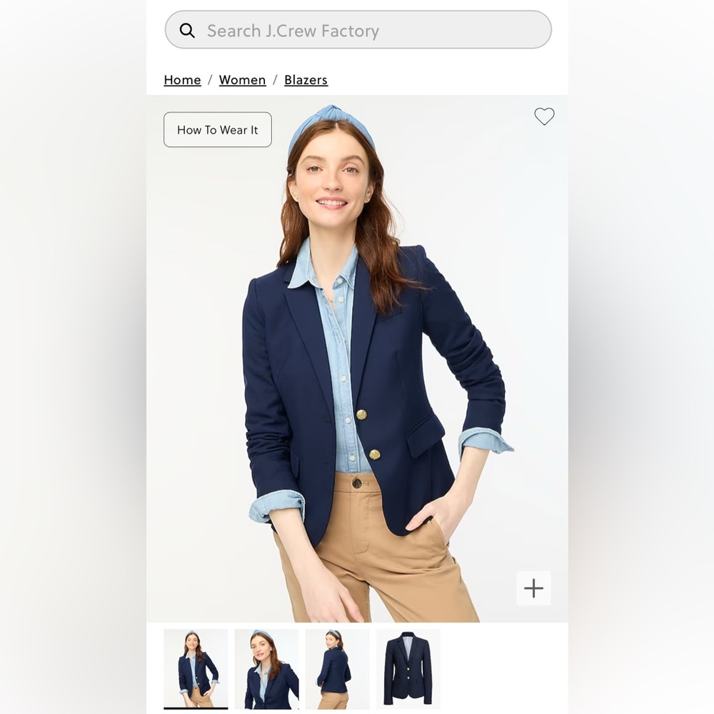 Navy J. Crew blazer - size 8
